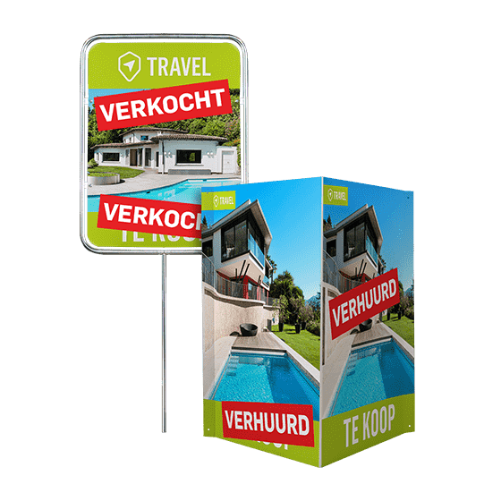 Immoborden Met Verlichting: Val 24/7 Op In Het Straatbeeld. - De Bruyn Sign & Print thumbnail
